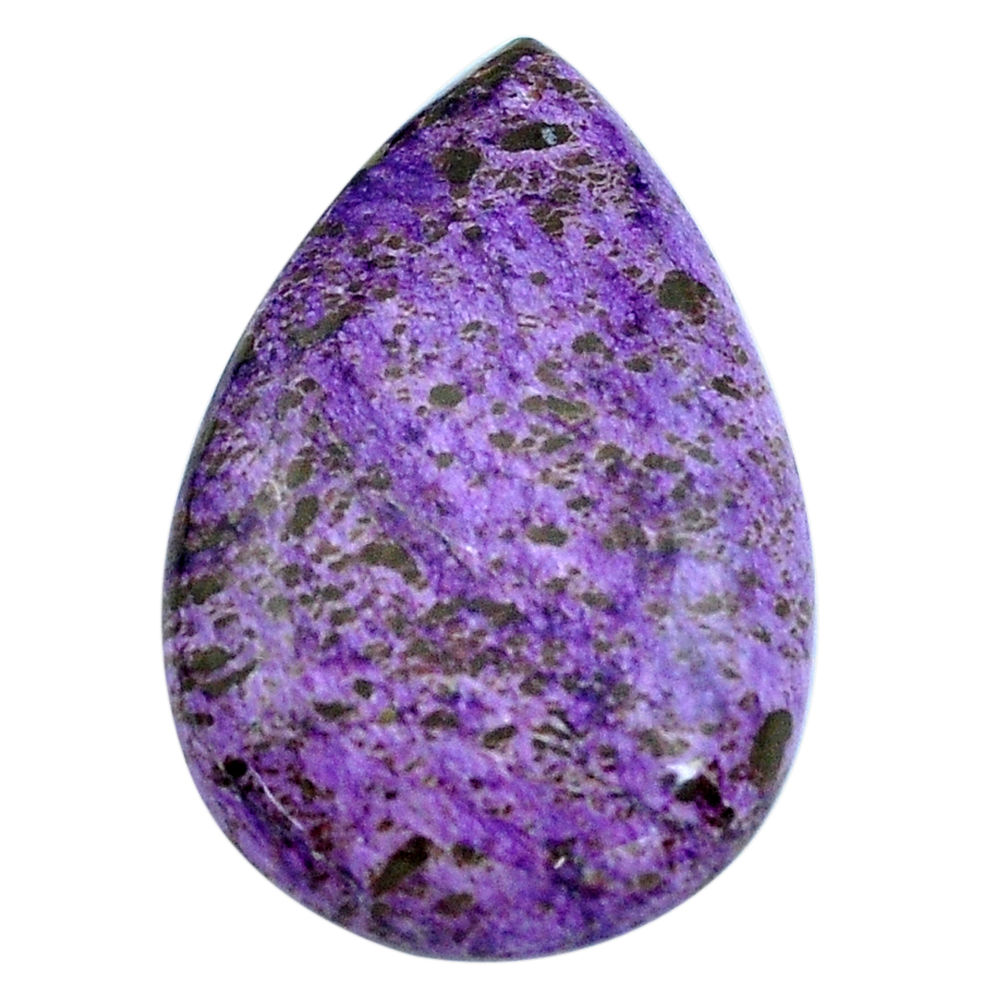 Natural 16.30cts purpurite purple cabochon 29x19 mm pear loose gemstone s14007