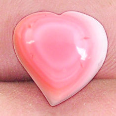 Natural 5.35cts queen conch shell pink 11x12 mm heart loose gemstone s11730