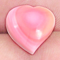 Natural 6.35cts queen conch shell pink 11x12 mm heart loose gemstone s11732