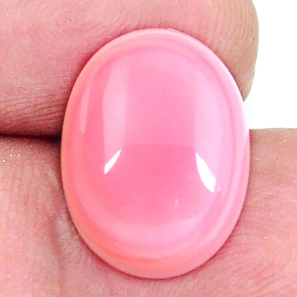 Natural 11.30cts queen conch shell pink cabochon 16x12 mm loose gemstone s11706