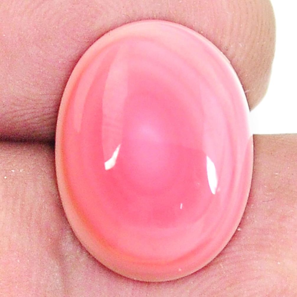 Natural 11.40cts queen conch shell pink cabochon 16x12 mm loose gemstone s11710