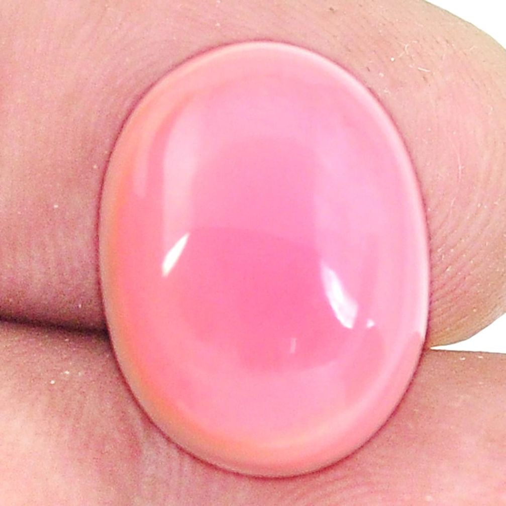 Natural 13.35cts queen conch shell pink cabochon 16x12 mm loose gemstone s11714