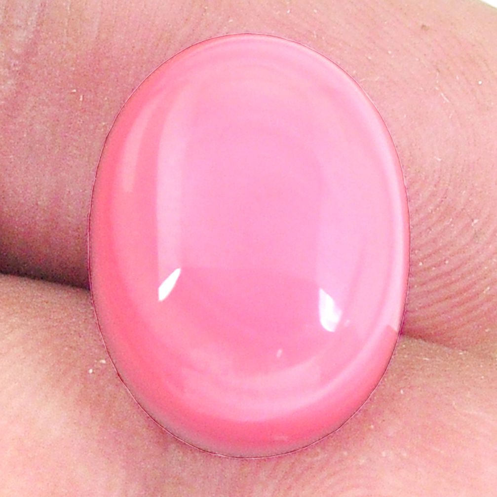 Natural 11.40cts queen conch shell pink cabochon 16x12 mm loose gemstone s11718