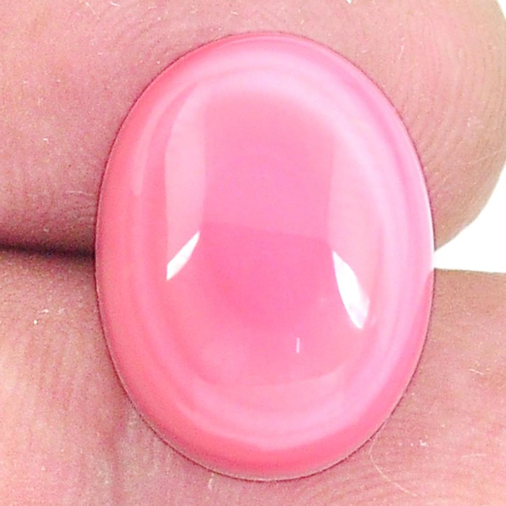 Natural 12.35cts queen conch shell pink cabochon 16x12 mm loose gemstone s11720