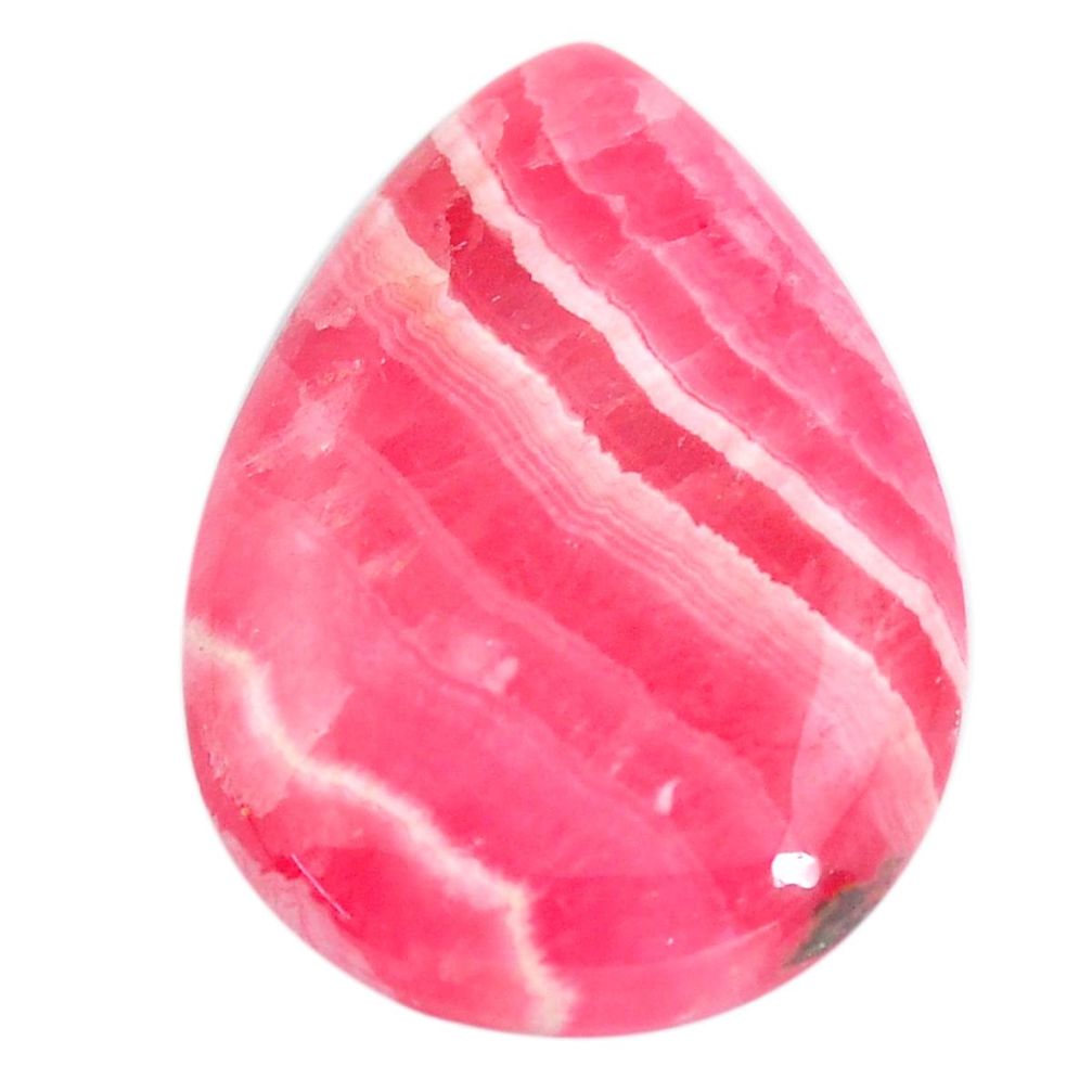 Natural 24.45cts rhodochrosite cabochon 27.5x20 mm pear loose gemstone s11937