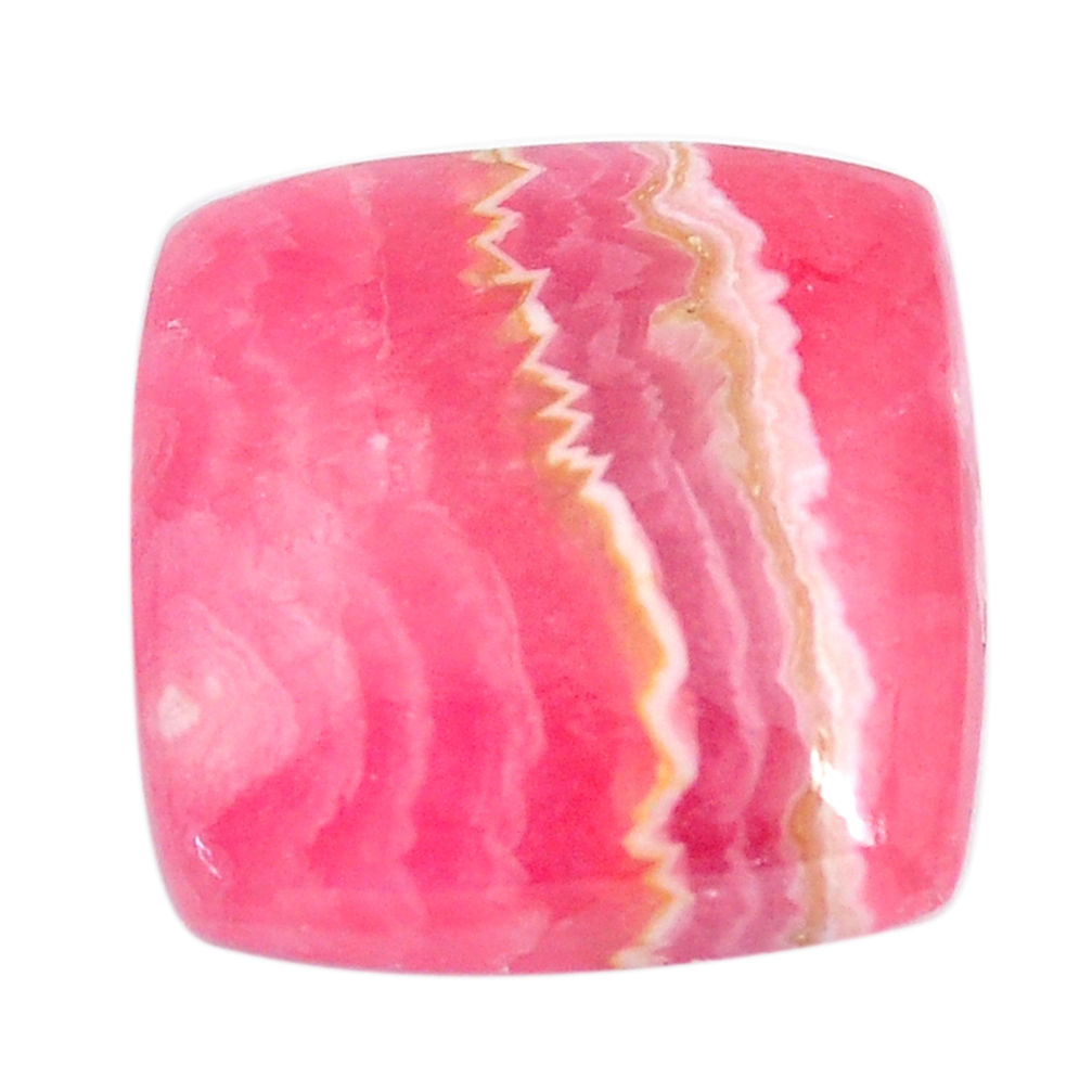 Natural 17.40cts rhodochrosite inca rose pink 17x17 mm loose gemstone s11967