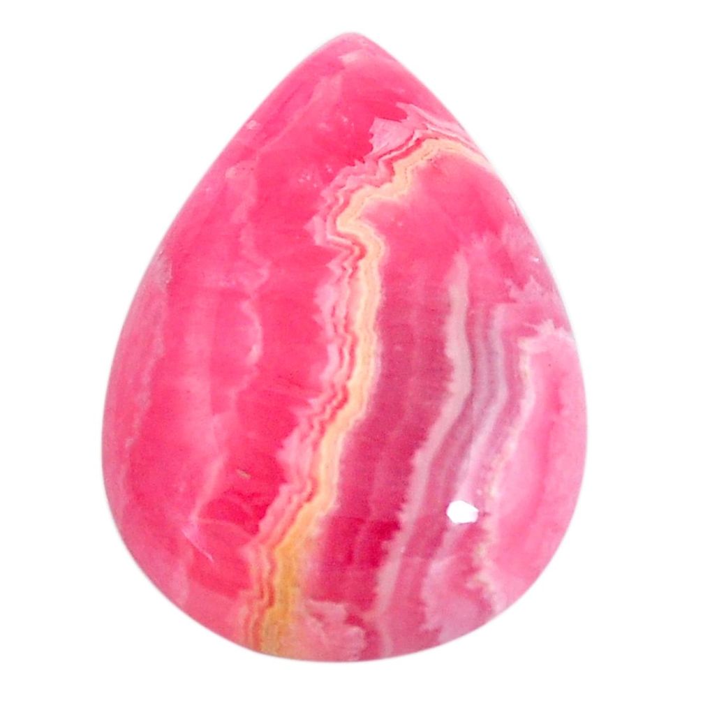 Natural 20.10cts rhodochrosite inca rose pink 23x16 mmpear loose gemstone s11965