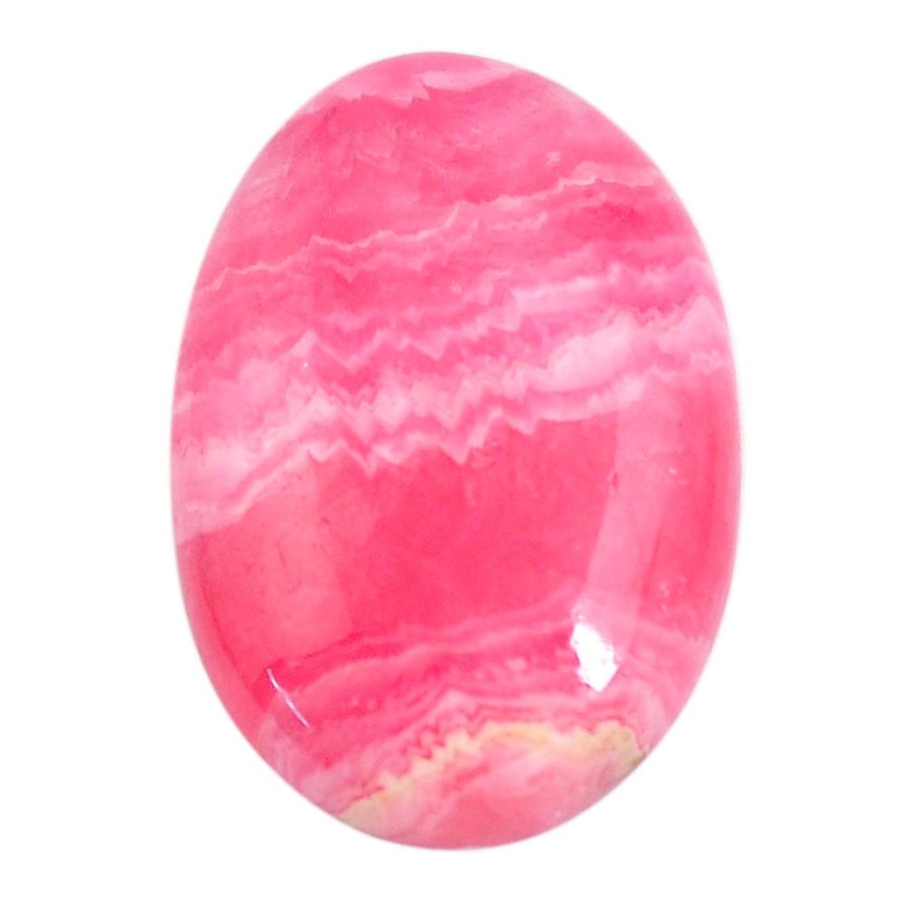 Natural 22.35cts rhodochrosite inca rose pink 25x17mm oval loose gemstone s11961