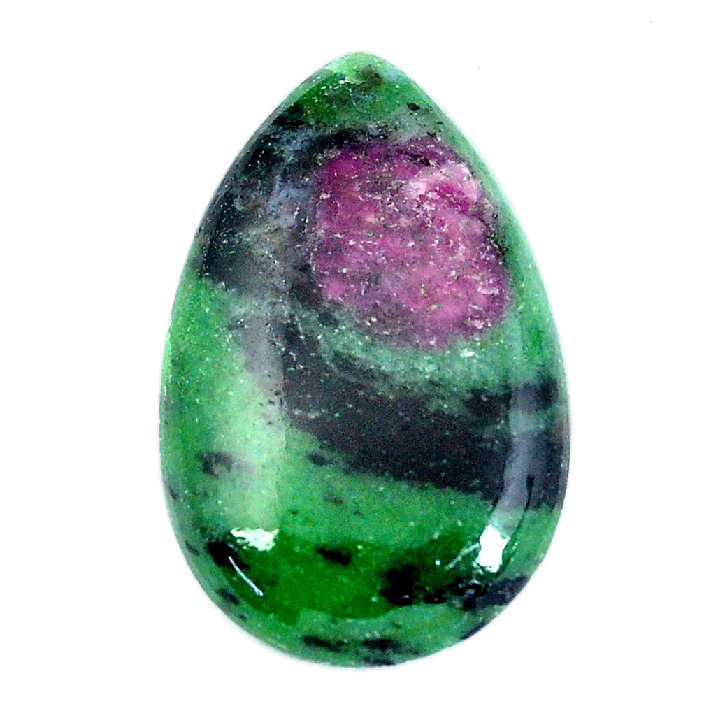 Natural 31.30cts ruby zoisite pink cabochon 32x20 mm pear loose gemstone s11398