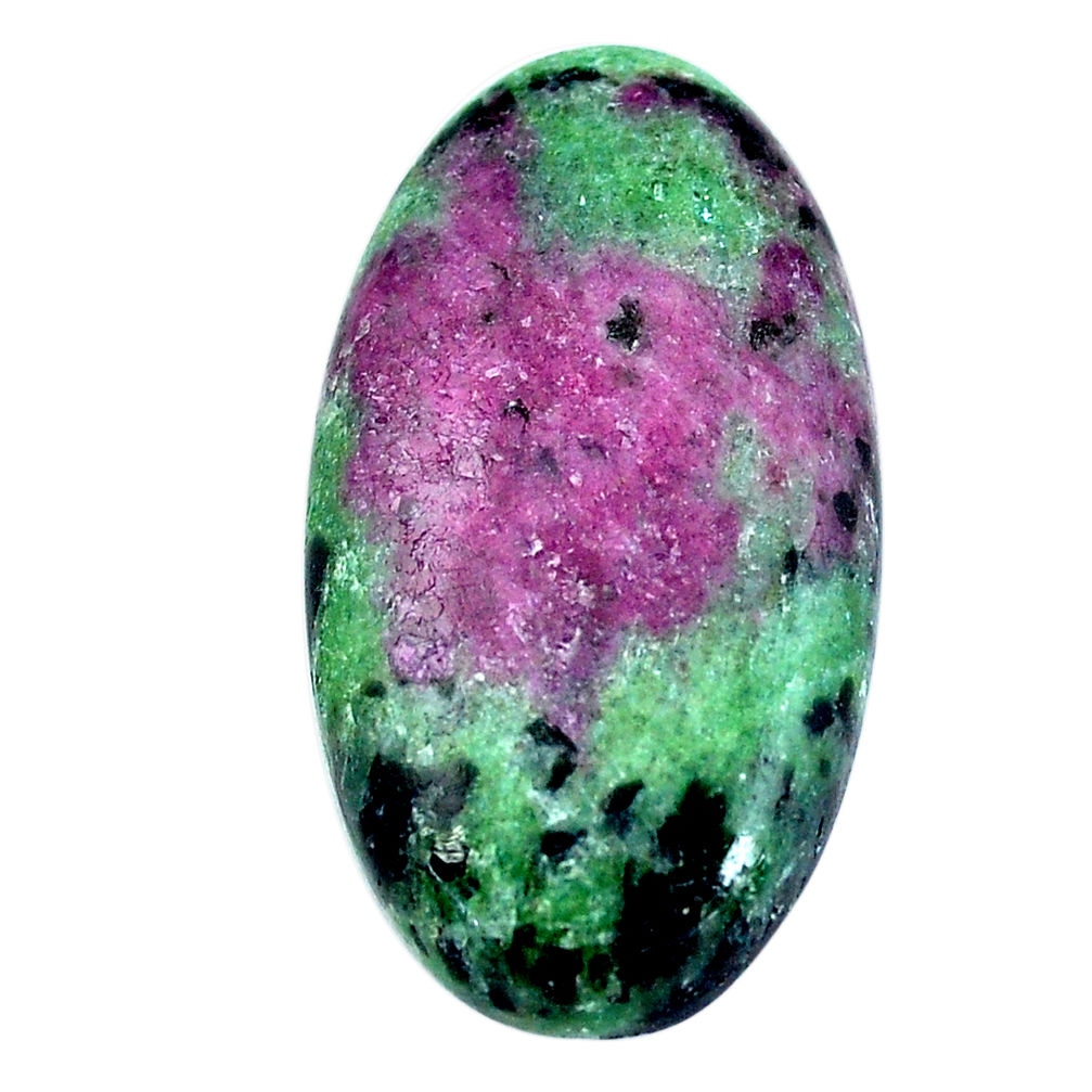 Natural 46.15cts ruby zoisite pink cabochon 36x19 mm oval loose gemstone s11391