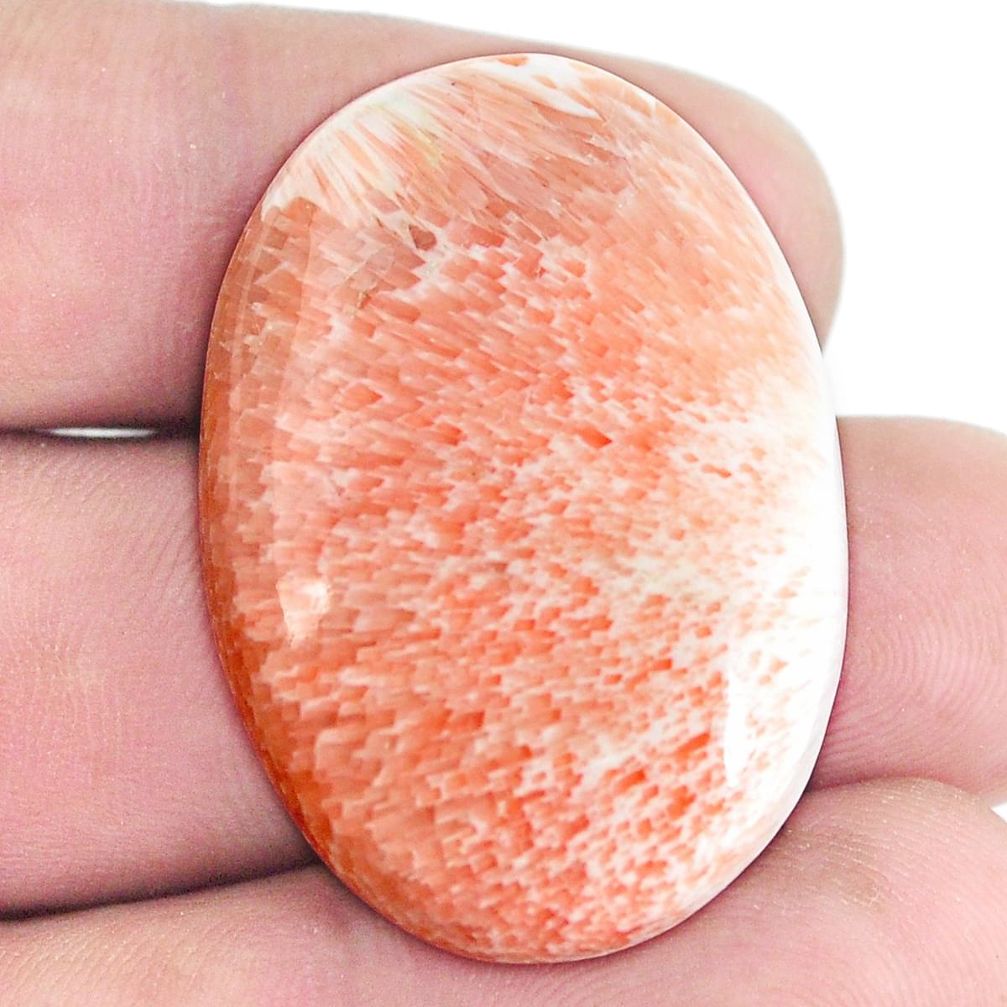 Natural scolecite high vibration crystal orange 35x24 mm loose gemstone s11382