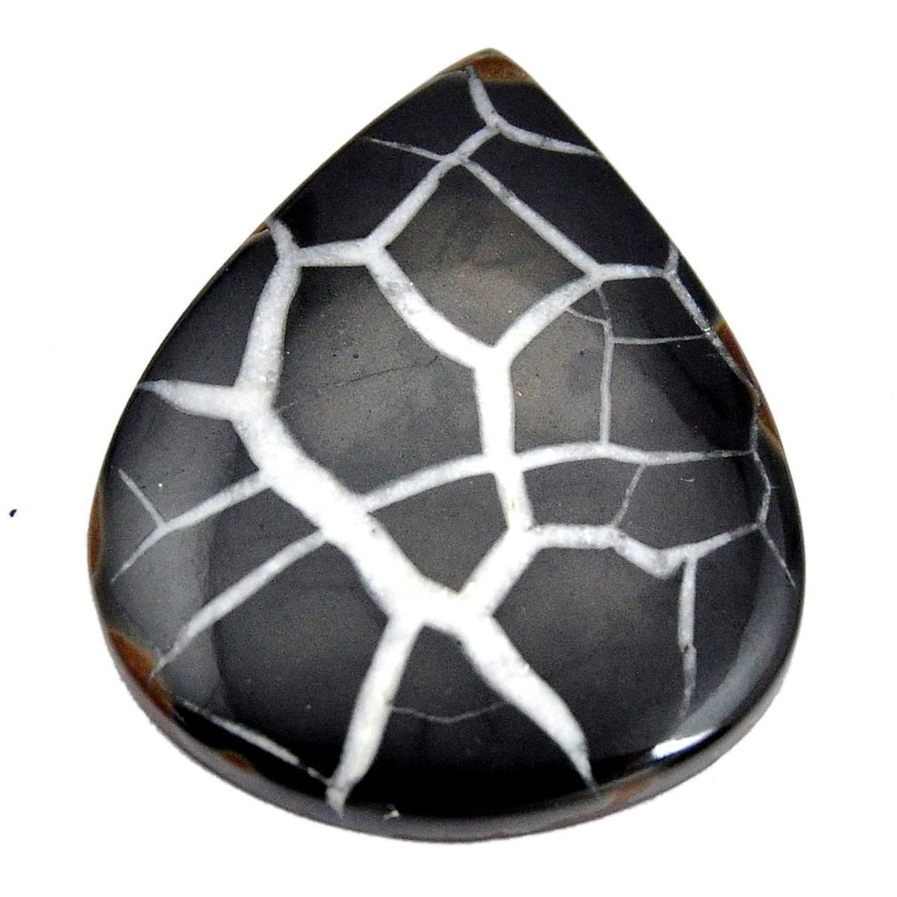 Natural 41.30cts septarian gonads black cabochon 35x28 mm loose gemstone s15035