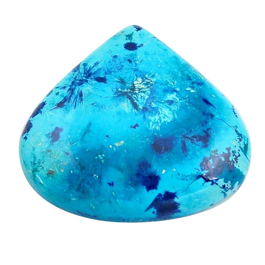 Natural 22.40cts shattuckite blue cabochon 24x25.5mm heart loose gemstone s14619