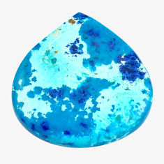 Natural 41.30cts shattuckite blue cabochon 33.5x32.5 mm loose gemstone s14574