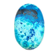 Natural 27.35cts shattuckite blue cabochon 35x21 mm oval loose gemstone s14618