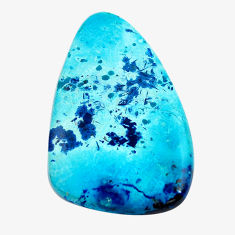 Natural 49.45cts shattuckite blue cabochon 38x25 mm pear loose gemstone s14571