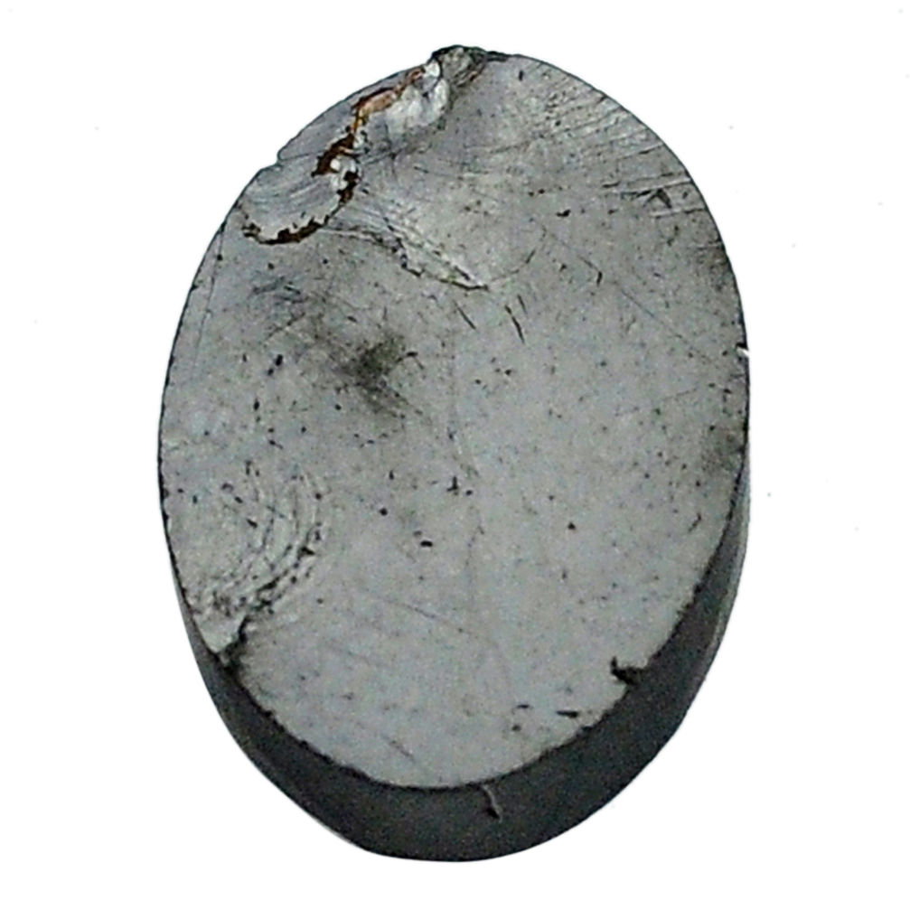 Natural 6.30cts shungite black cabochon 16x12 mm oval loose gemstone s13932