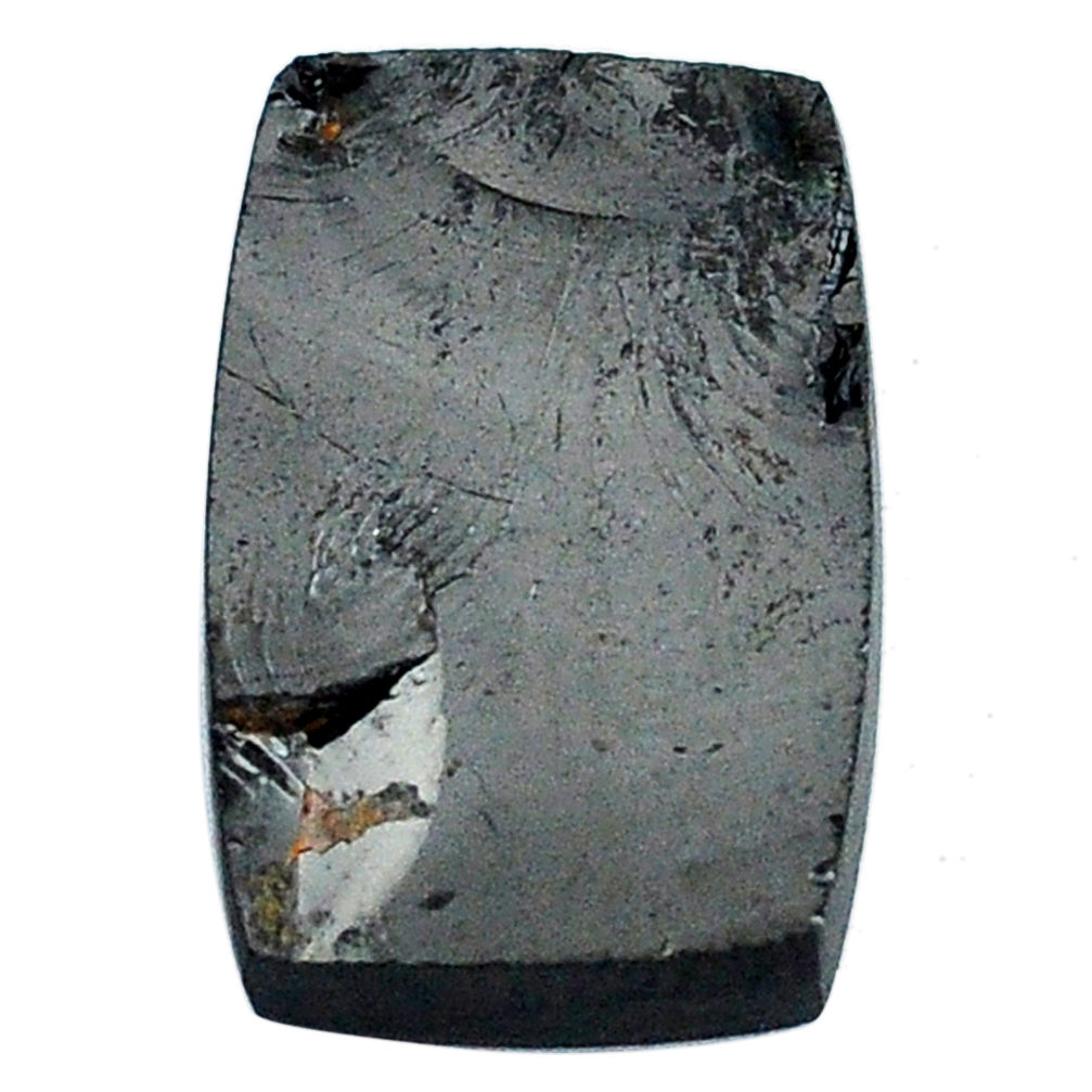 Natural 7.40cts shungite black cabochon 17.5x12 mm octagan loose gemstone s13921