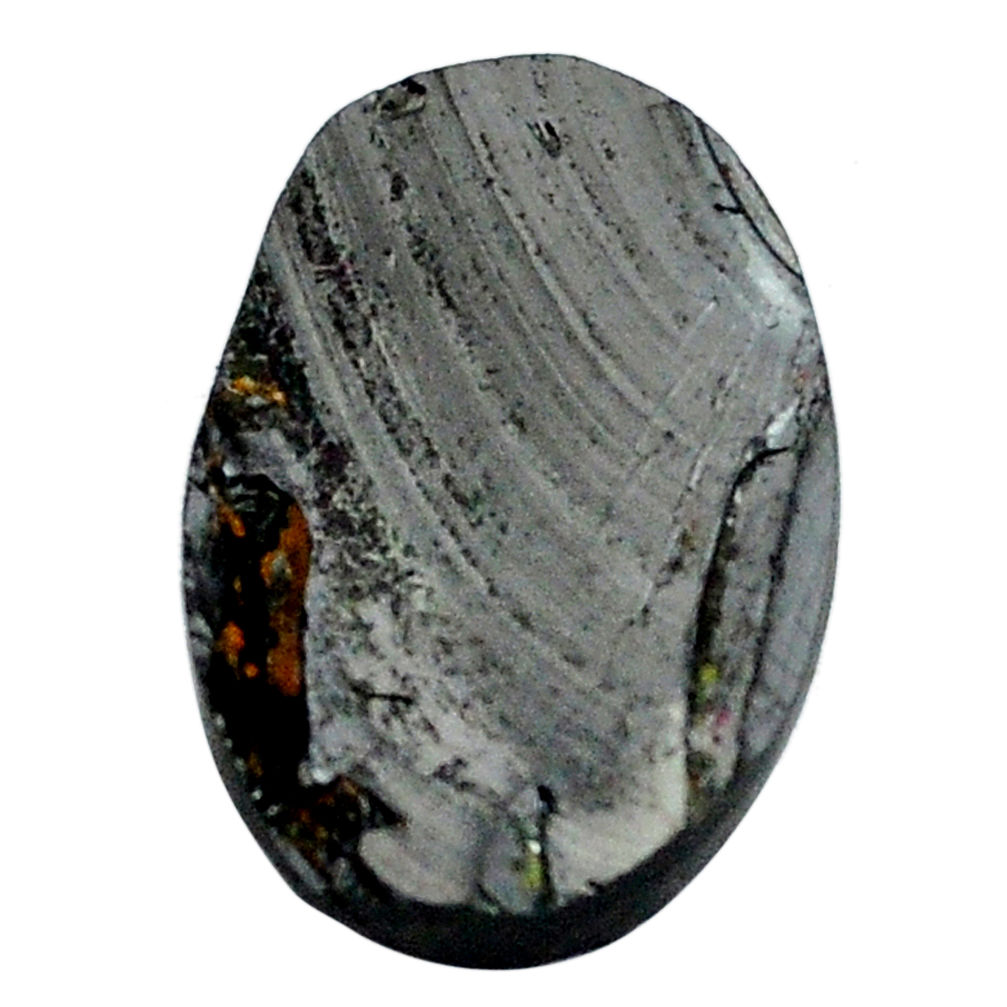Natural 8.45cts shungite black cabochon 19x13.5 mm fancy loose gemstone s13938