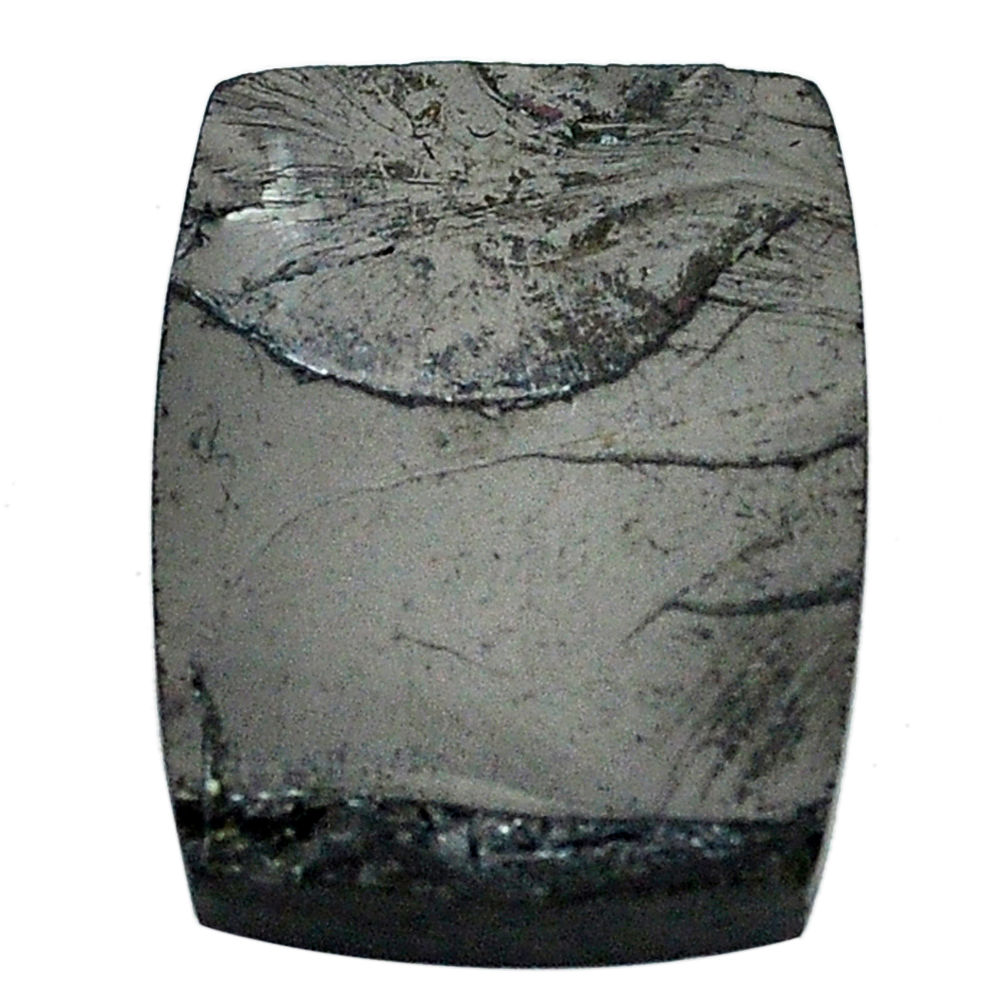 Natural 11.20cts shungite black cabochon 20x16 mm octagan loose gemstone s13959