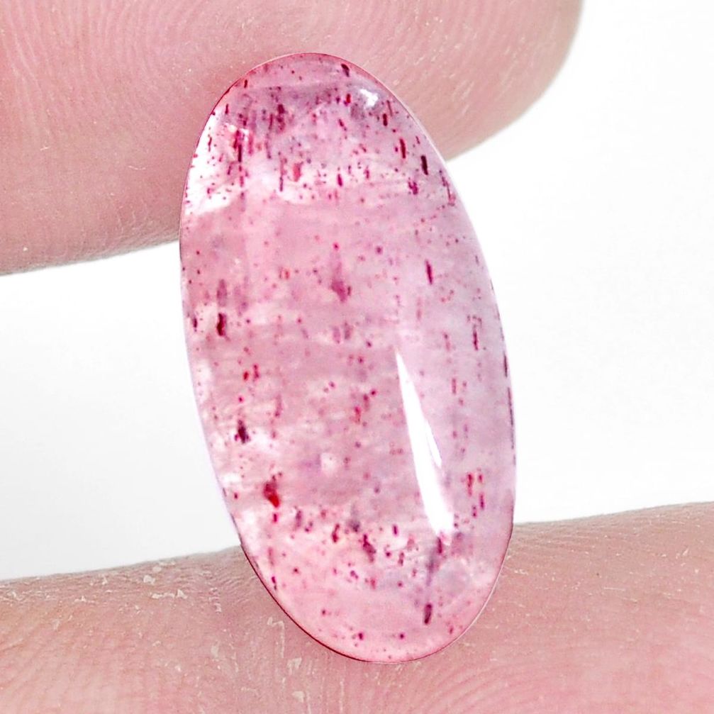 Natural 10.30cts strawberry quartz red cabochon 20x10 mm loose gemstone s10402