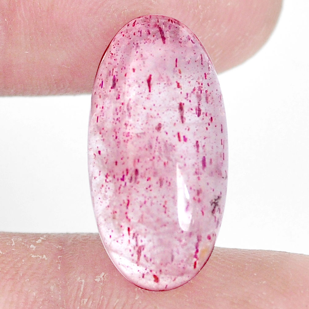Natural 10.15cts strawberry quartz red cabochon 20x10 mm loose gemstone s10403