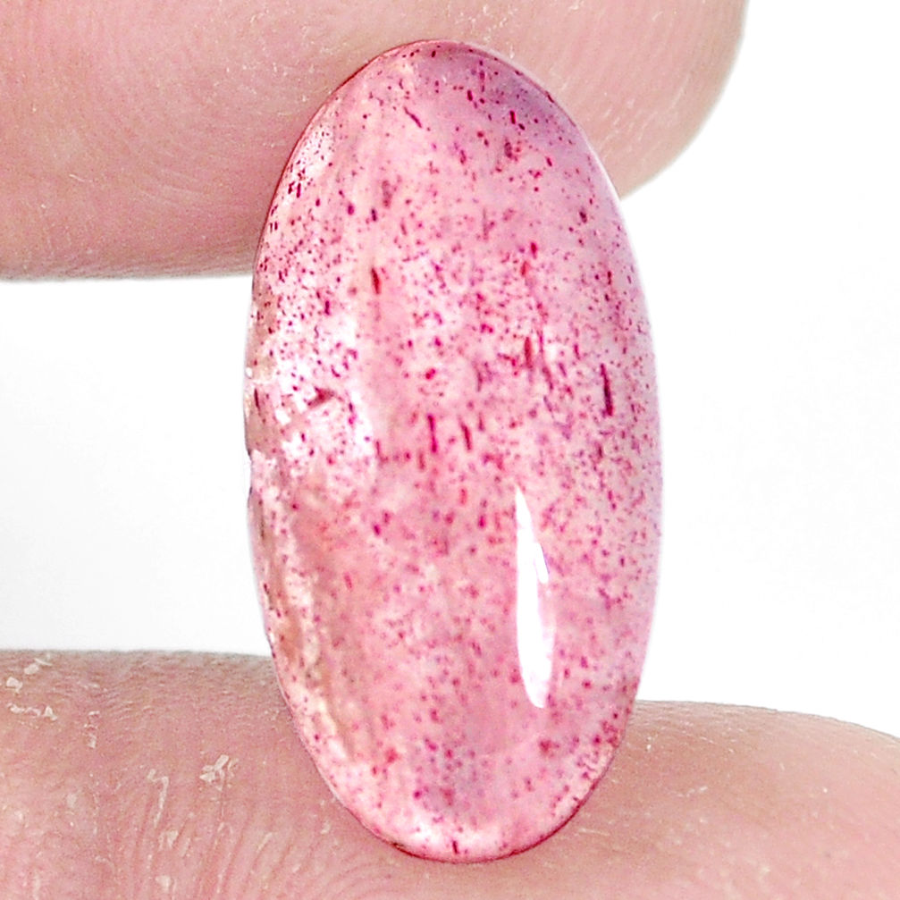 Natural 8.15cts strawberry quartz red cabochon 20x10 mm loose gemstone s10404