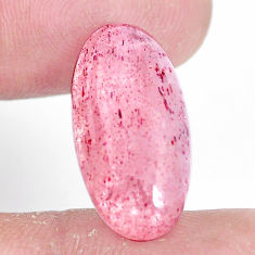Natural 11.30cts strawberry quartz red cabochon 20x10 mm loose gemstone s10408