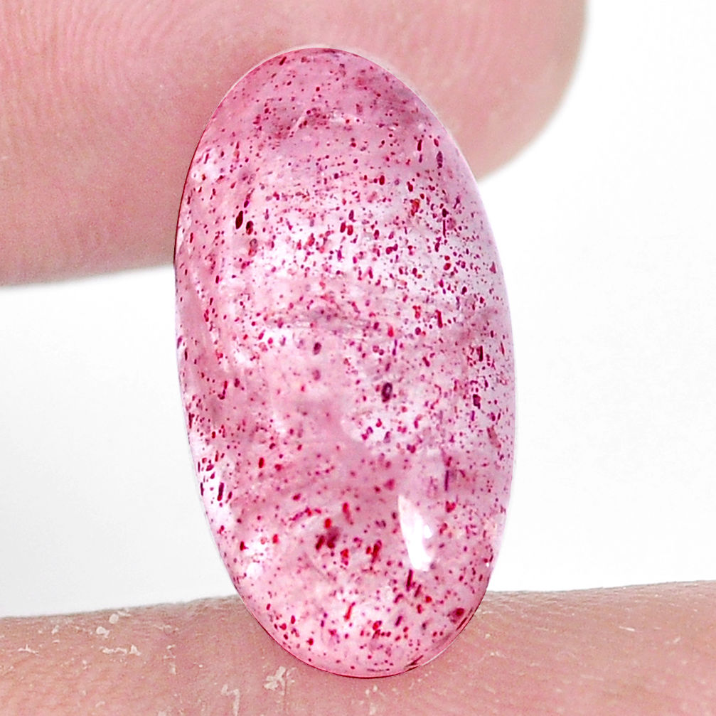 Natural 11.40cts strawberry quartz red cabochon 20x10 mm loose gemstone s10409