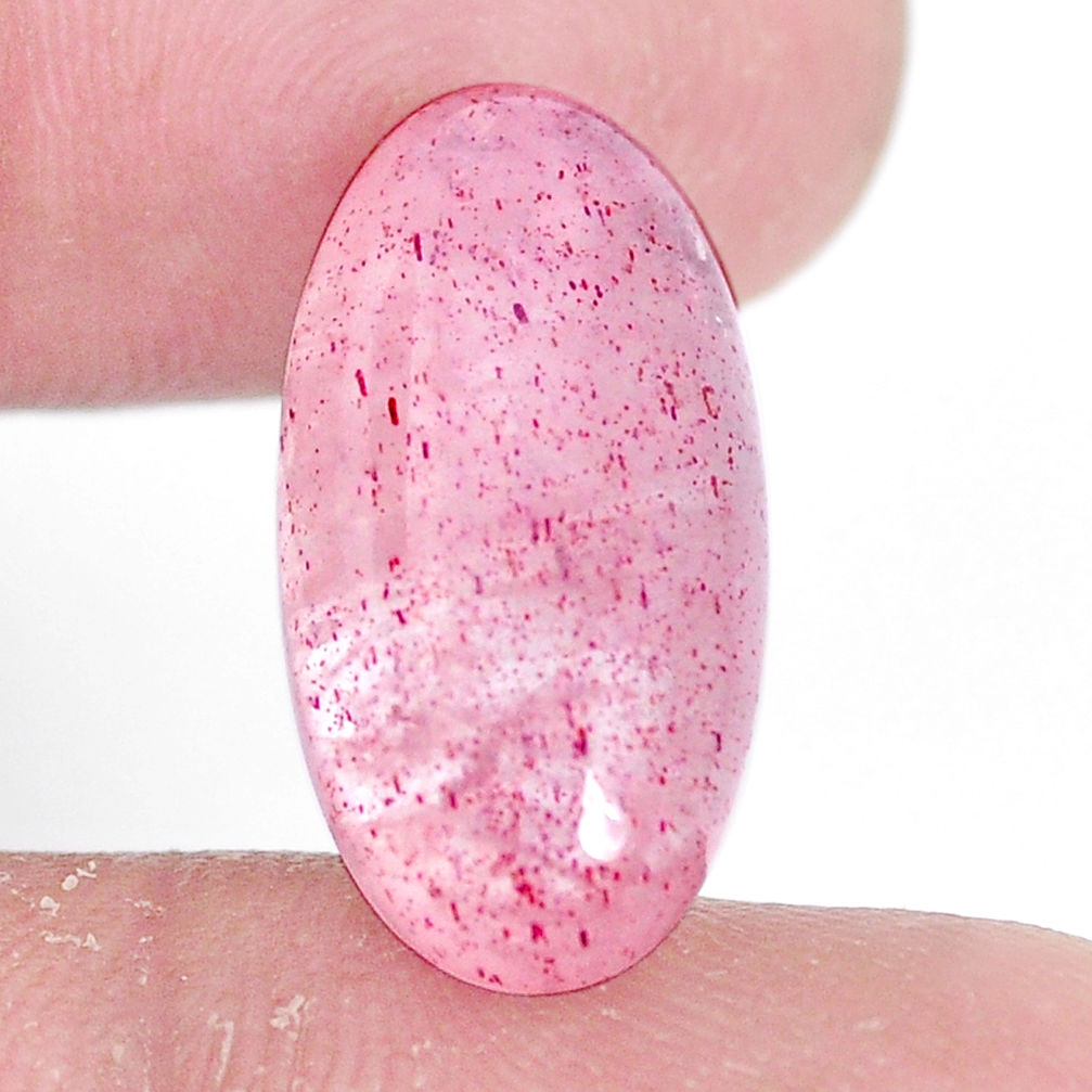 Natural 9.45cts strawberry quartz red cabochon 20x10 mm loose gemstone s10411