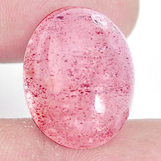 Natural 16.30cts strawberry quartz red cabochon 20x15 mm loose gemstone s10401