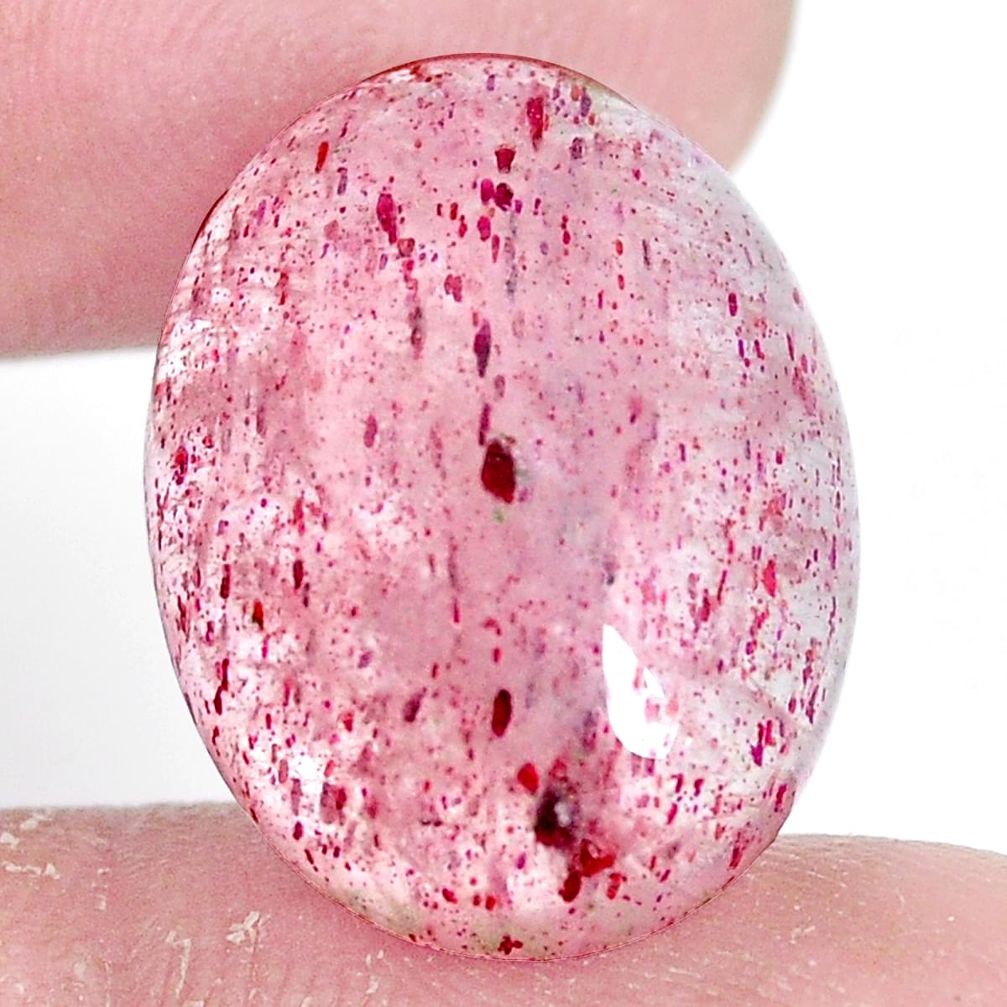 Natural 16.30cts strawberry quartz red cabochon 20x15 mm loose gemstone s10405