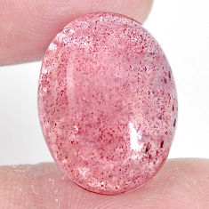 Natural 15.10cts strawberry quartz red cabochon 20x15 mm loose gemstone s10406