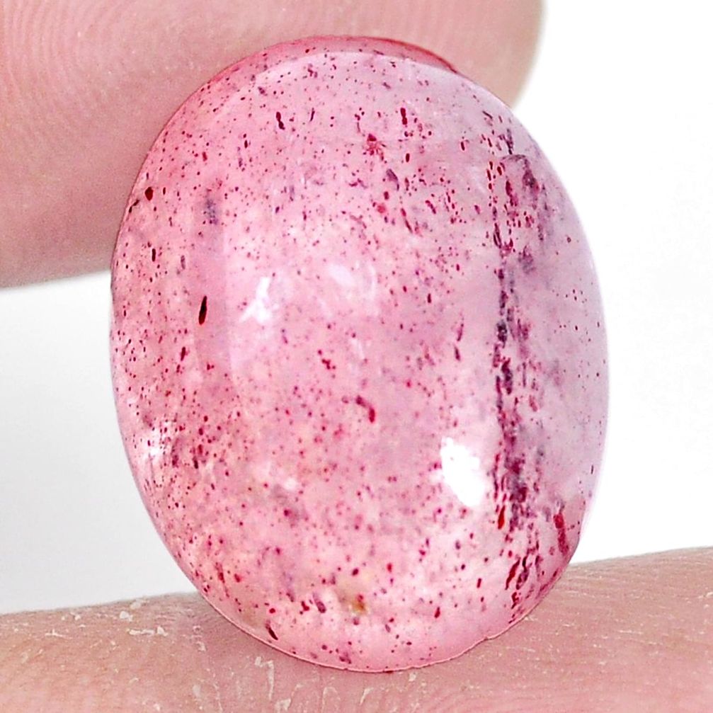 Natural 18.45cts strawberry quartz red cabochon 20x15 mm loose gemstone s10407