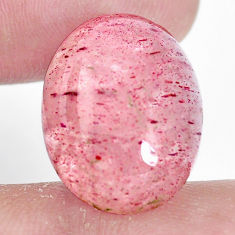 Natural 16.30cts strawberry quartz red cabochon 20x15 mm loose gemstone s10419