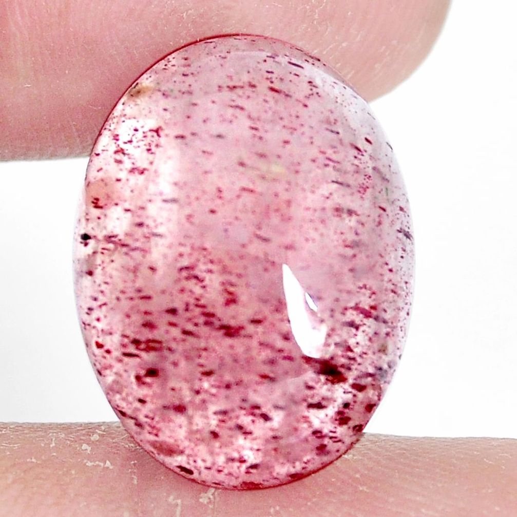 Natural 17.40cts strawberry quartz red cabochon 20x15 mm loose gemstone s10420