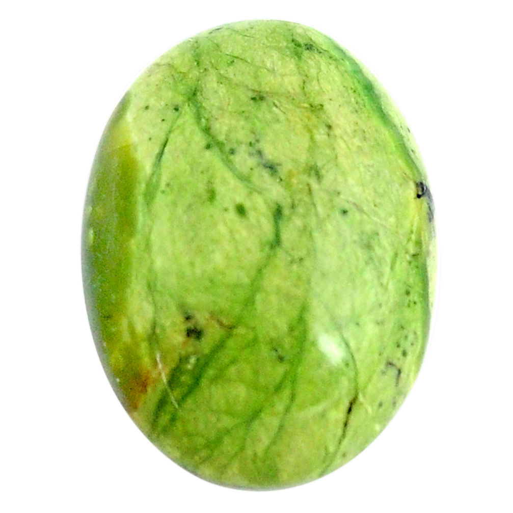 Natural 13.45cts swiss imperial opal green 23x17 mm round loose gemstone s14396