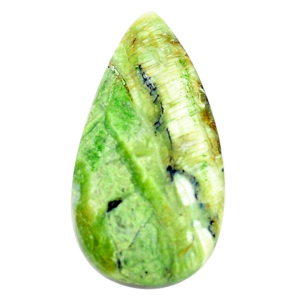 Natural 8.45cts swiss imperial opal green 24x12.5 mm pear loose gemstone s14391