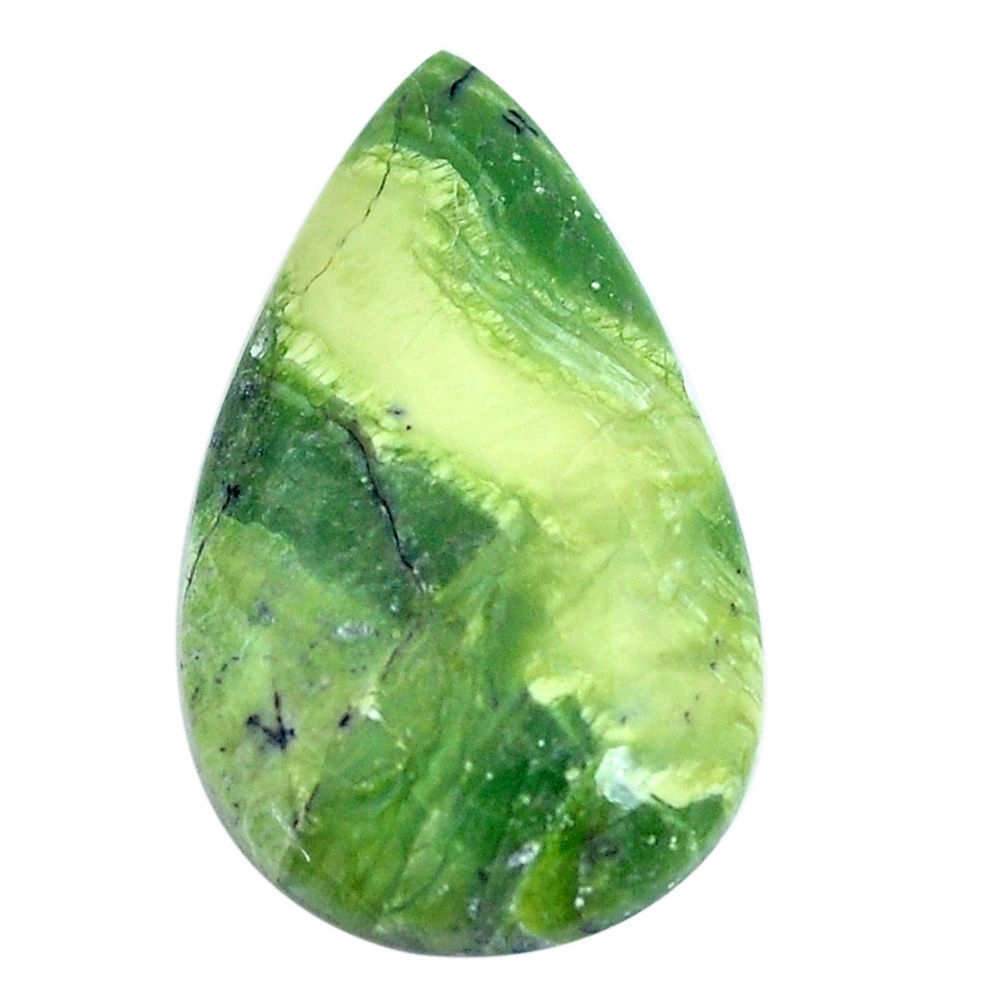 Natural 7.35cts swiss imperial opal green 25x15 mm pear loose gemstone s10975