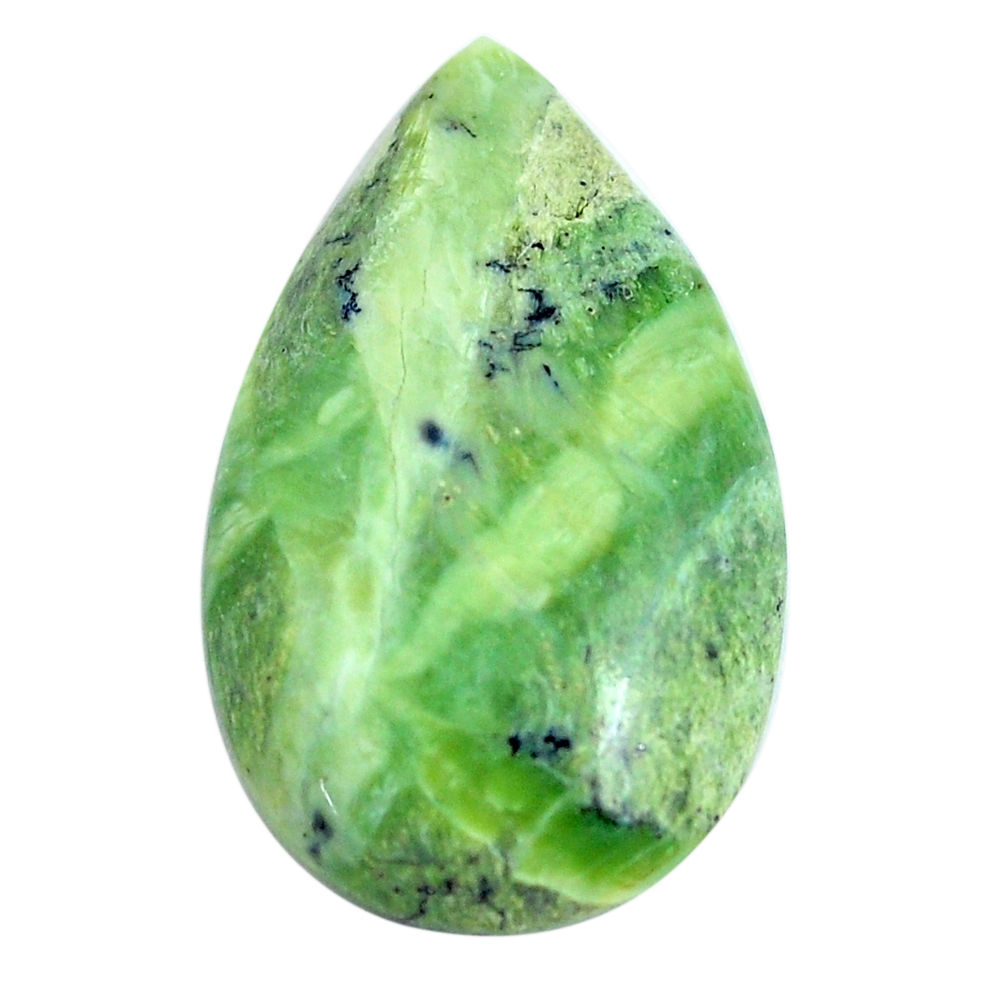 Natural 14.45cts swiss imperial opal green 28.5x17 mm pear loose gemstone s10970