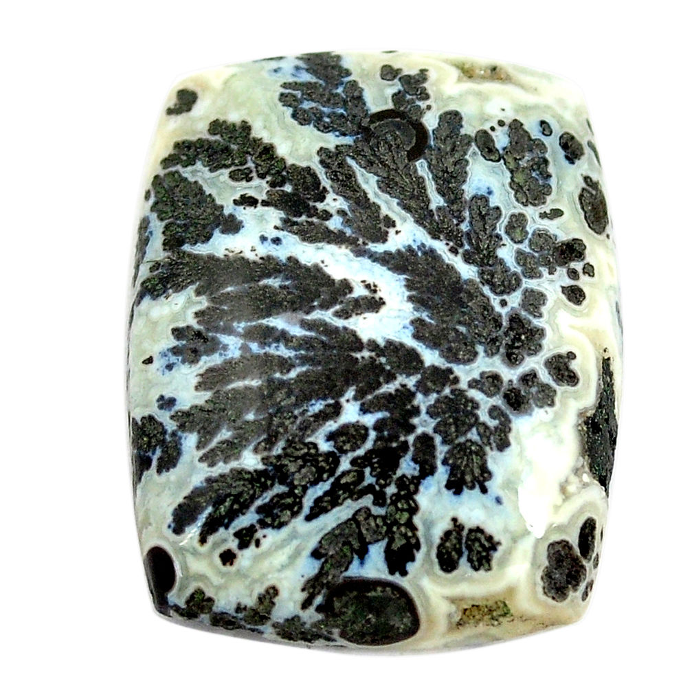 Natural 29.45cts tree agate white cabochon 27.5x21 mm loose gemstone s13197