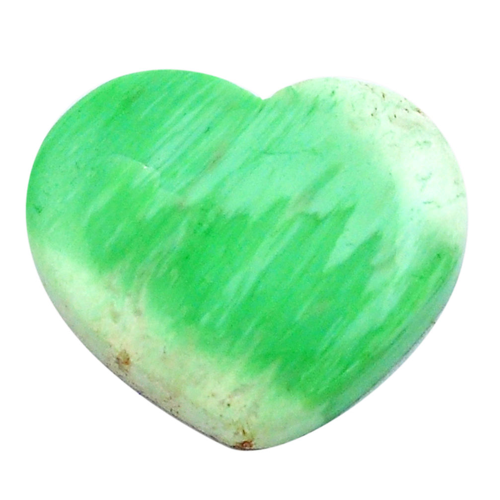 Natural 11.30cts variscite green cabochon 16x18 mm heart loose gemstone s14864