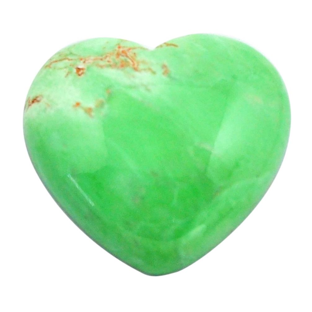 Natural 21.30cts variscite green cabochon 20x22 mm heart loose gemstone s14867