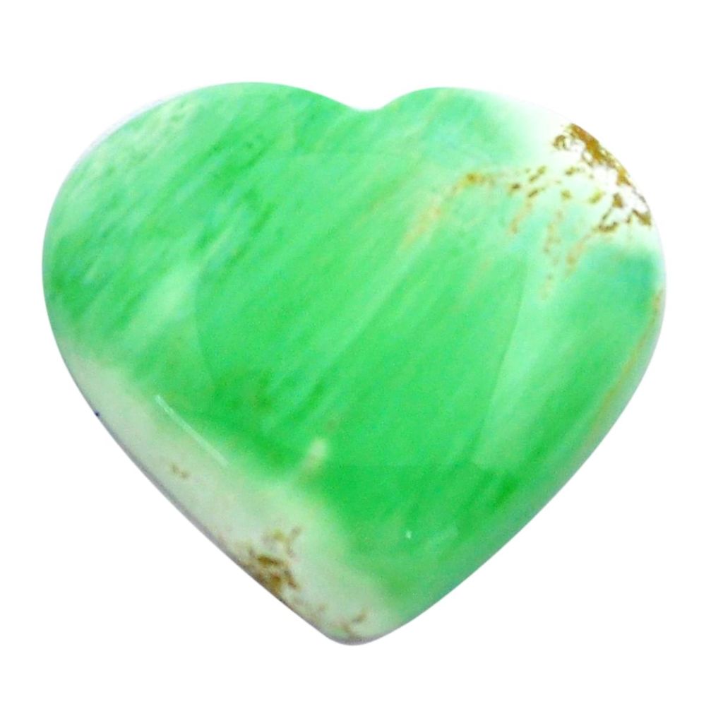 Natural 26.30cts variscite green cabochon 22x25 mm heart loose gemstone s14865