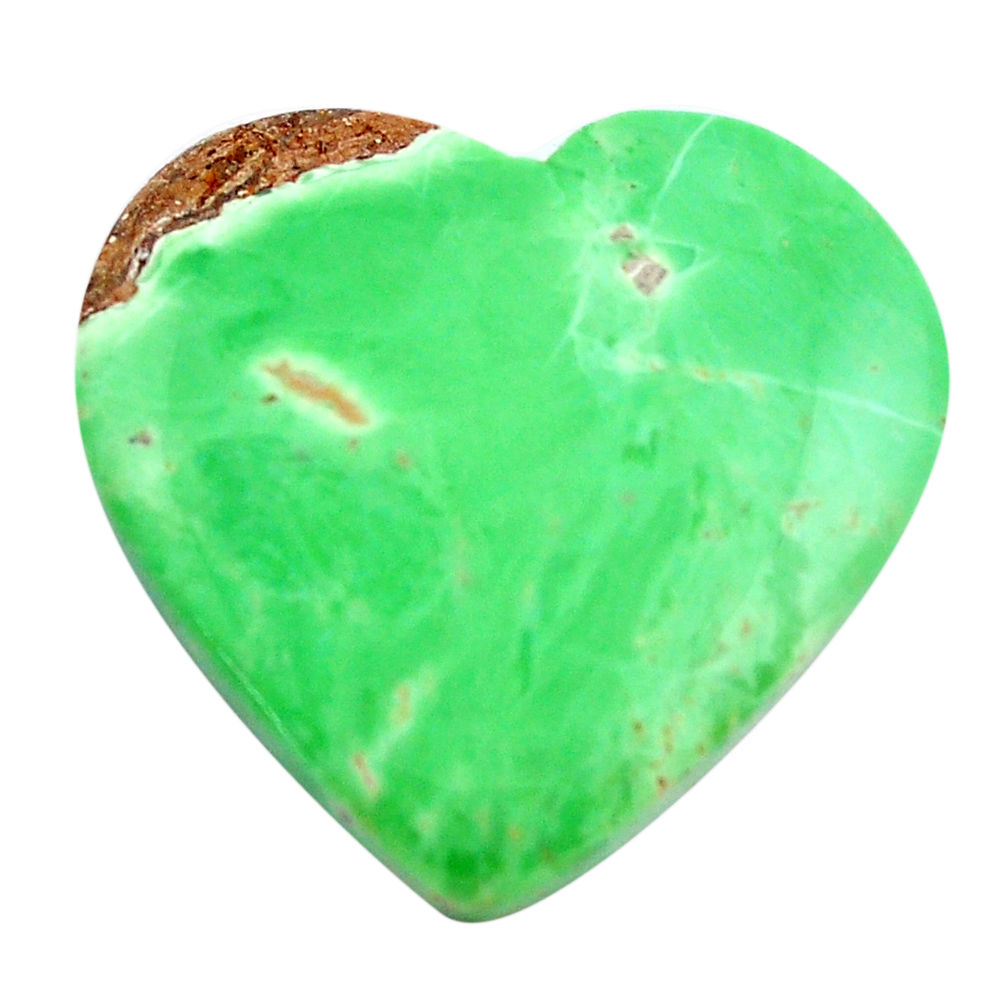 Natural 27.35cts variscite green cabochon 25x26 mm heart loose gemstone s14863