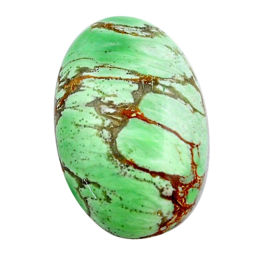 Natural 21.25cts variscite green cabochon 26x17 mm oval loose gemstone s14850