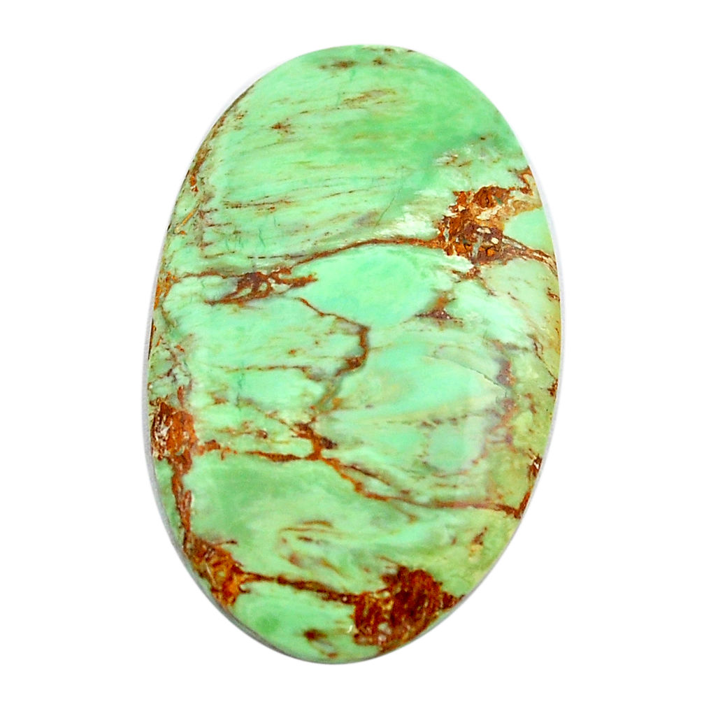 Natural 23.35cts variscite green cabochon 33.5x20 mm oval loose gemstone s14860