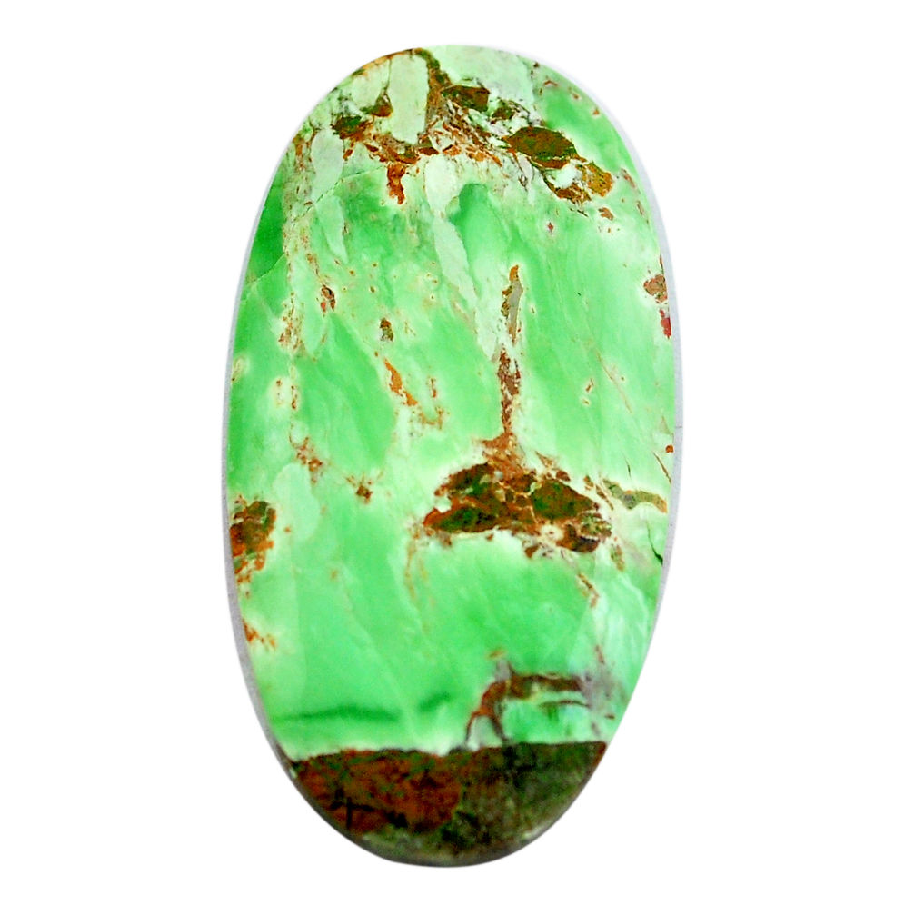 Natural 33.45cts variscite green cabochon 41x21 mm oval loose gemstone s14857