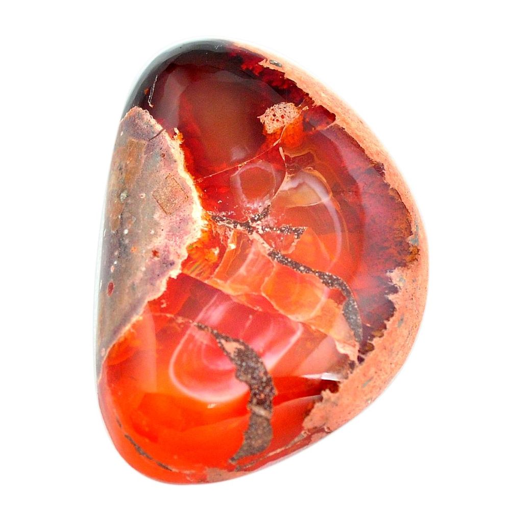 Premium natural 65.10cts mexican fire opal 40x28 mm loose gemstone s12442