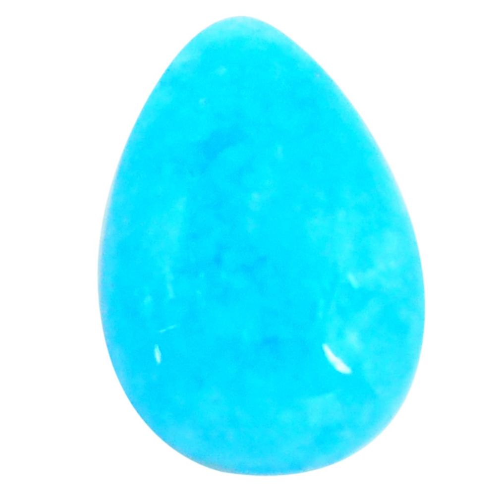 12.35cts smithsonite blue cabochon 21.5x14 mm pear loose gemstone s14331